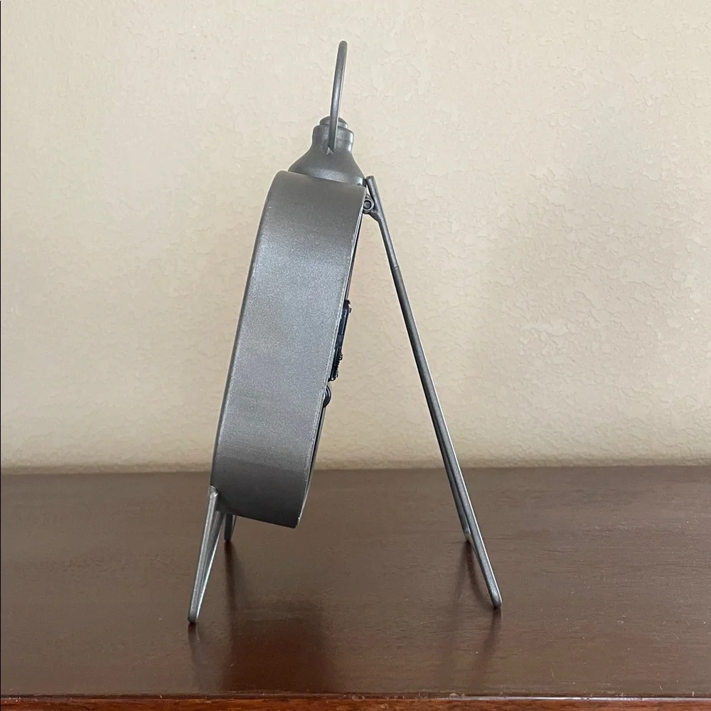 Gray Rae Dunn metal clock